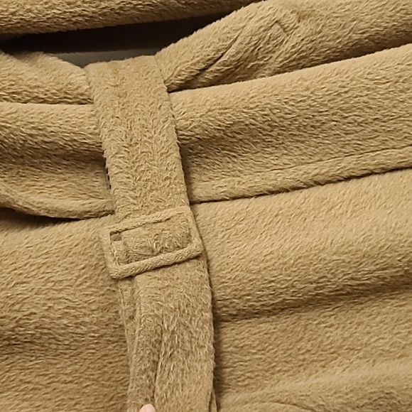 Irving Samuel Heavy Alpaca Wool Blend Winter Duster Long Belted Wrap Coat - Picture 3 of 13